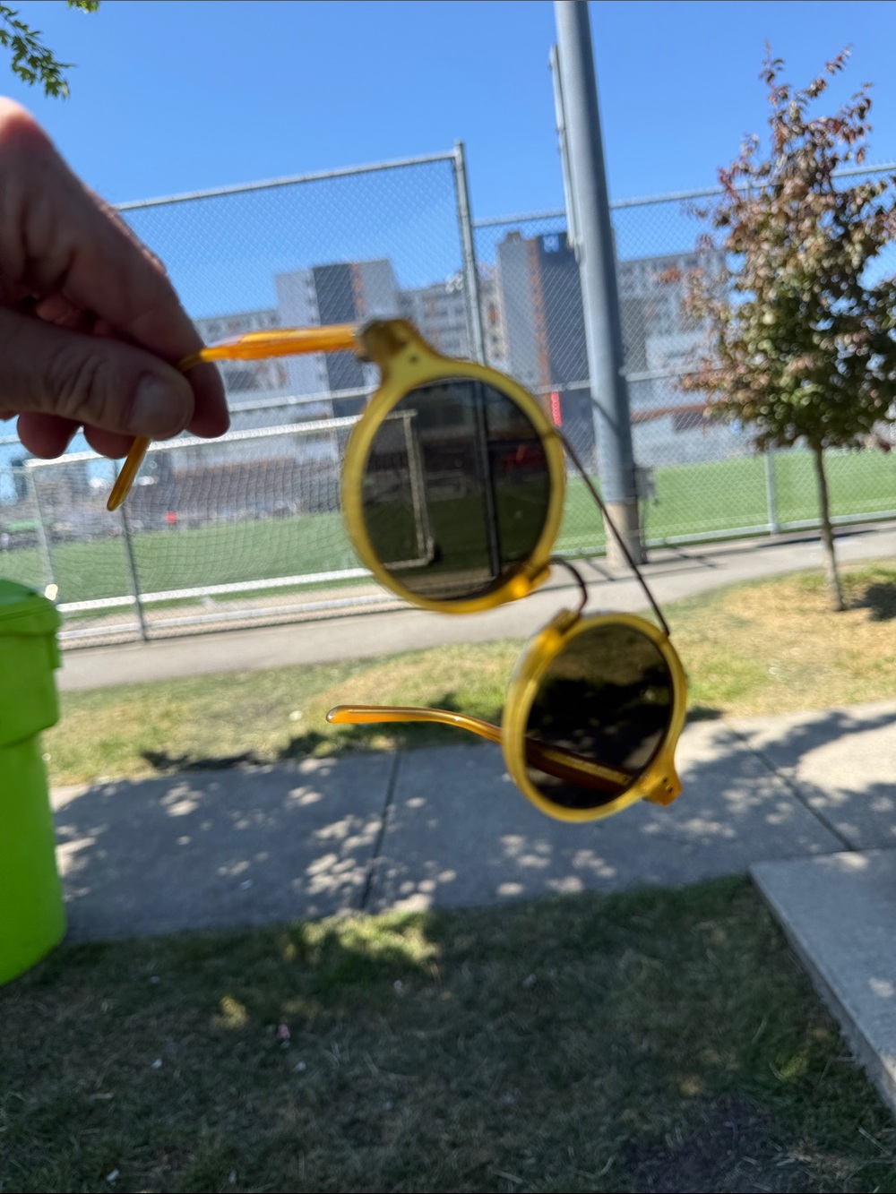 Celine Yellow Round Sunglasses - Picture 2 of 5